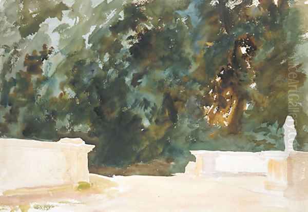 Terrace and Gardens 1907 Oil Painting by John Singer Sargent