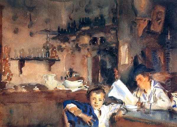 Venetian Interior (aka Spanish Interior) 1903 Oil Painting by John Singer Sargent