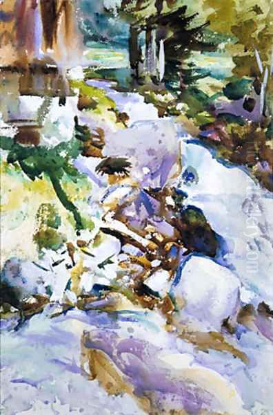 Rushing Brook Oil Painting by John Singer Sargent