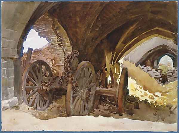 Wheels in Vault 1918 Oil Painting by John Singer Sargent