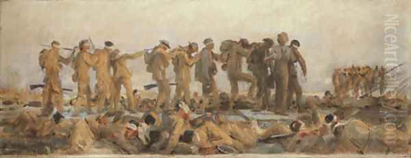 Gassed, an oil study Oil Painting by John Singer Sargent