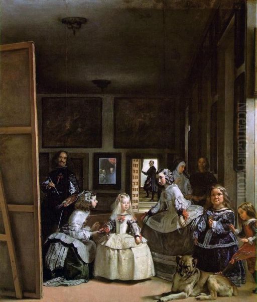 Las Meninas Oil Painting by Diego Rodriguez de Silva y Velazquez