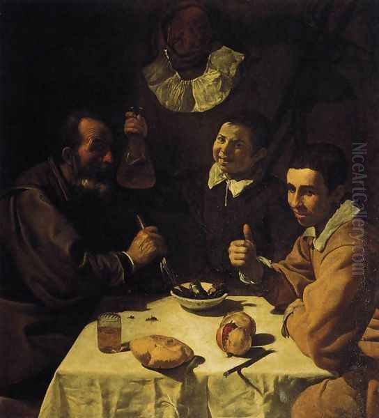 Breakfast c. 1618 Oil Painting by Diego Rodriguez de Silva y Velazquez