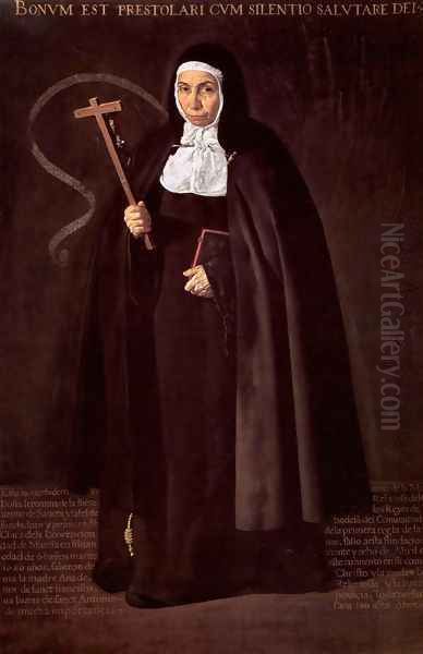 Abbess Jeronima de la Fuente 1620 Oil Painting by Diego Rodriguez de Silva y Velazquez