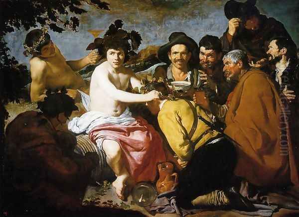 Bacchus Oil Painting by Diego Rodriguez de Silva y Velazquez