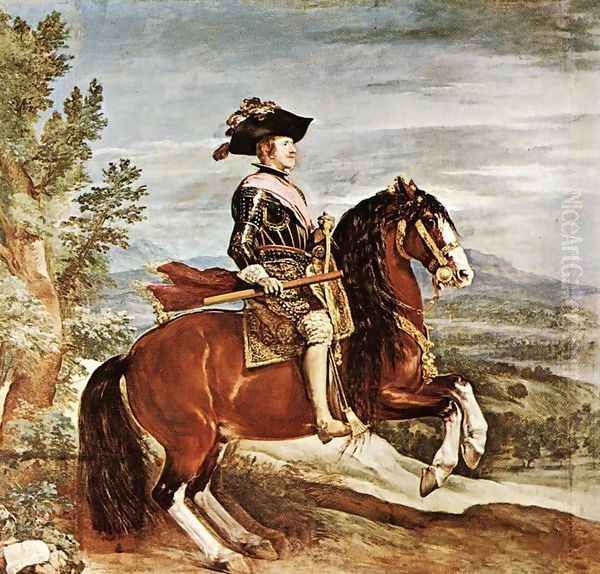 Equestrian Portrait Of Philip IV Oil Painting by Diego Rodriguez de Silva y Velazquez