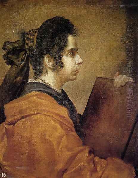 A Sibyl Oil Painting by Diego Rodriguez de Silva y Velazquez