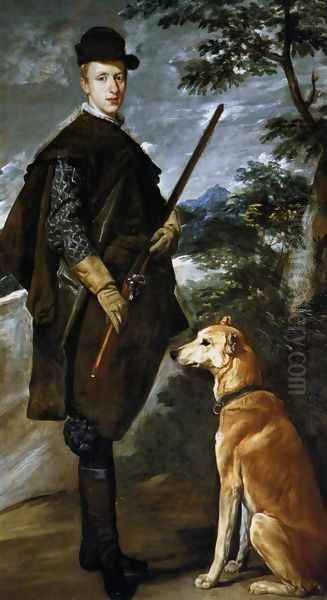 Cardinal Infante Don Fernando as a Hunter 1632-33 Oil Painting by Diego Rodriguez de Silva y Velazquez