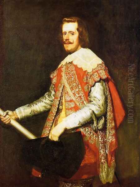 Phillip IV in Army Dress (The portrait of Fraga) 1644 Oil Painting by Diego Rodriguez de Silva y Velazquez