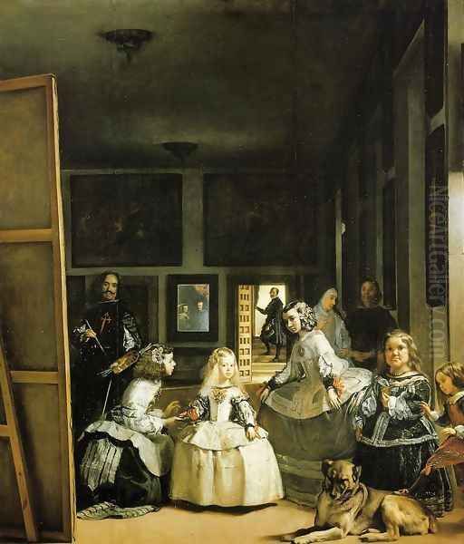 Velazquez and the Royal Family Oil Painting by Diego Rodriguez de Silva y Velazquez