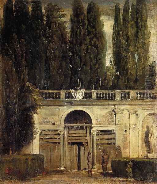 Villa Medici, Grotto-Loggia Facade 1630 Oil Painting by Diego Rodriguez de Silva y Velazquez