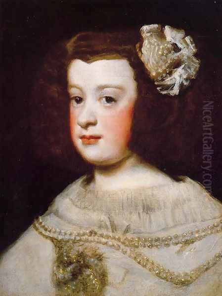 Infanta Maria Teresa Oil Painting by Diego Rodriguez de Silva y Velazquez