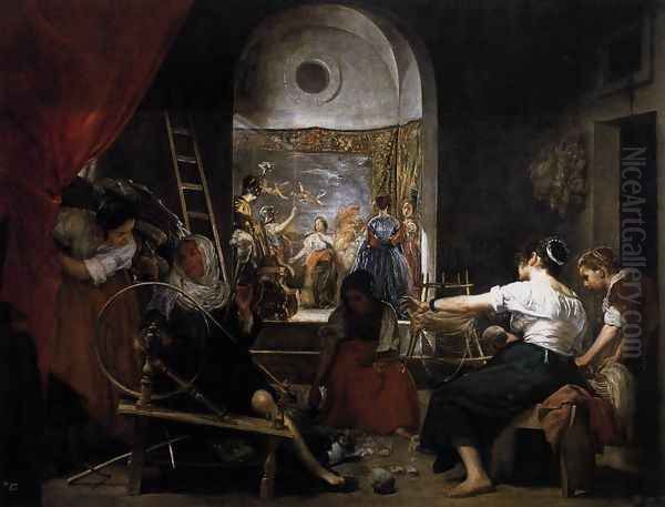 The Fable Of Arachne Oil Painting by Diego Rodriguez de Silva y Velazquez