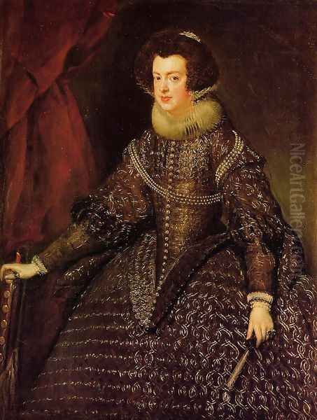 Queen Isabel Oil Painting by Diego Rodriguez de Silva y Velazquez