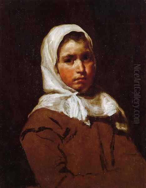 Young Peasant Girl Oil Painting by Diego Rodriguez de Silva y Velazquez