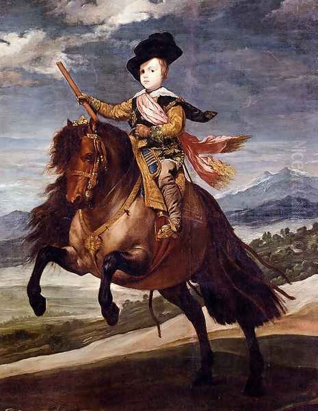 Equestrian Portrait Of Balthasar Carlos Oil Painting by Diego Rodriguez de Silva y Velazquez