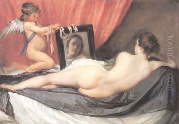 Venus at her Mirror (The Rokeby Venus) 1649-51 Oil Painting by Diego Rodriguez de Silva y Velazquez