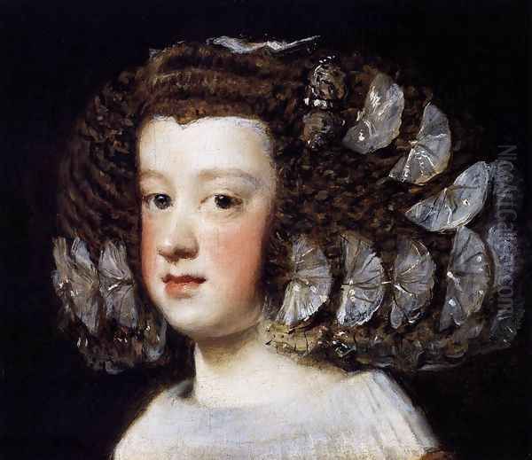 Infanta María Teresa 1651-52 Oil Painting by Diego Rodriguez de Silva y Velazquez