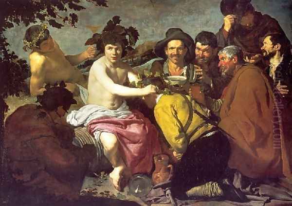 The Drunkards Oil Painting by Diego Rodriguez de Silva y Velazquez