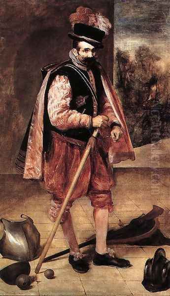 The Jester Known as Don Juan de Austria 1632-35 Oil Painting by Diego Rodriguez de Silva y Velazquez