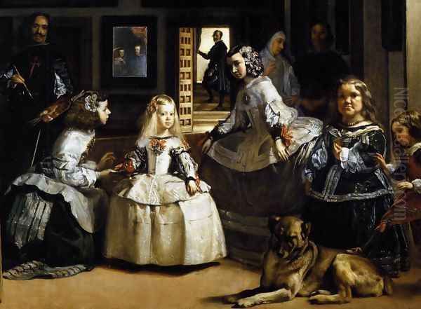 Las Meninas (detail-1) 1656-57 Oil Painting by Diego Rodriguez de Silva y Velazquez