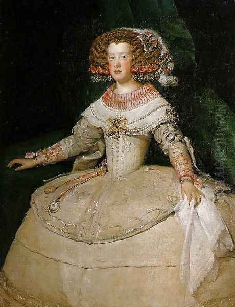 Maria Teresa of Spain (with 'the two watches') Oil Painting by Diego Rodriguez de Silva y Velazquez