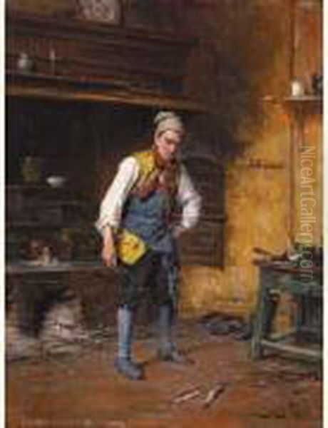 De Onhandige Kok (1889) Oil Painting by Gerard Portielje