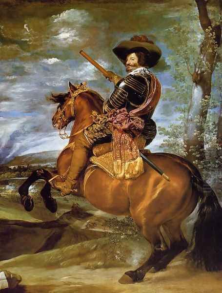 Count-Duke of Olivares on Horseback Oil Painting by Diego Rodriguez de Silva y Velazquez