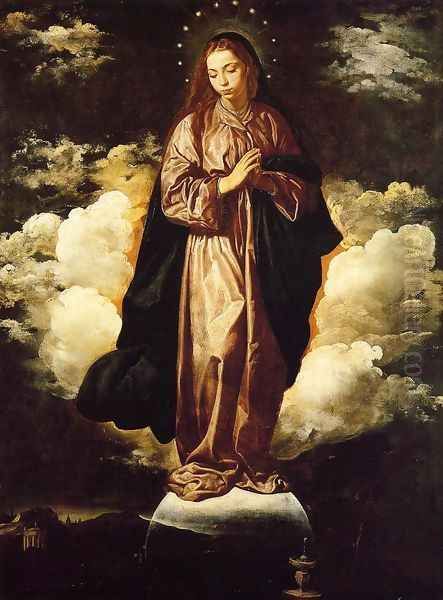 The Immaculate Conception c. 1618 Oil Painting by Diego Rodriguez de Silva y Velazquez