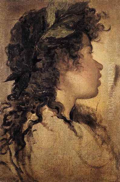 Study for the head of Apollo 1630 Oil Painting by Diego Rodriguez de Silva y Velazquez