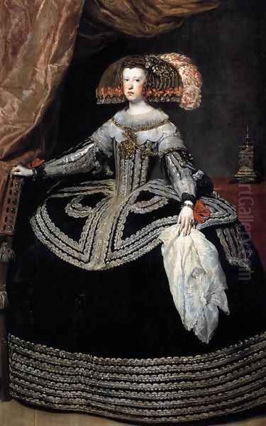 Queen Dona Mariana of Austria 1652-53 by Diego Rodriguez de Silva y Velazquez