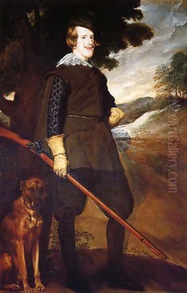 Philip IV as a Hunter Oil Painting by Diego Rodriguez de Silva y Velazquez