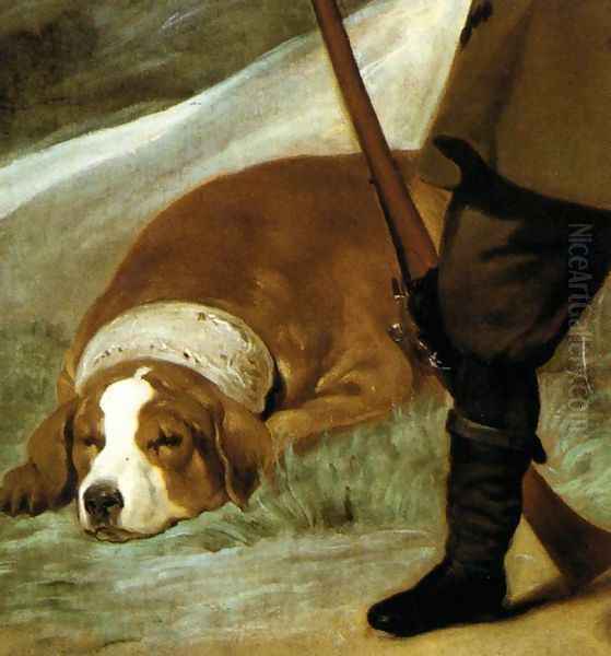 Prince Baltasar Carlos as Hunter (detail) 1635-36 Oil Painting by Diego Rodriguez de Silva y Velazquez