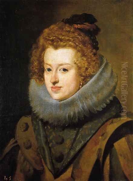 Infanta Dona Maria, Queen of Hungary 1630 Oil Painting by Diego Rodriguez de Silva y Velazquez