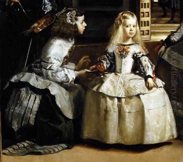 Las Meninas (detail-3) 1656-57 Oil Painting by Diego Rodriguez de Silva y Velazquez