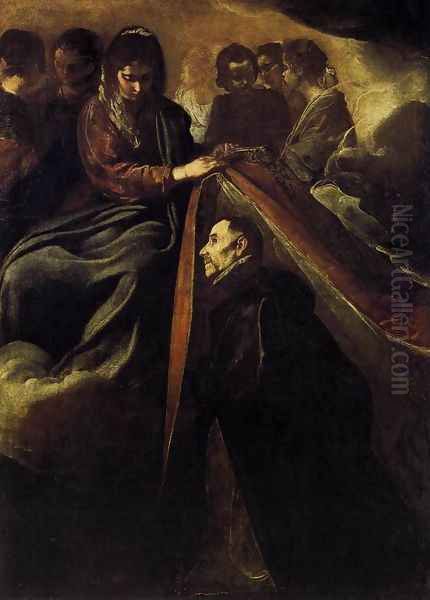 St Ildefonso Receiving the Chasuble from the Virgin c. 1620 Oil Painting by Diego Rodriguez de Silva y Velazquez