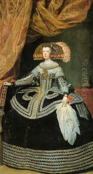 Queen Mariana Oil Painting by Diego Rodriguez de Silva y Velazquez