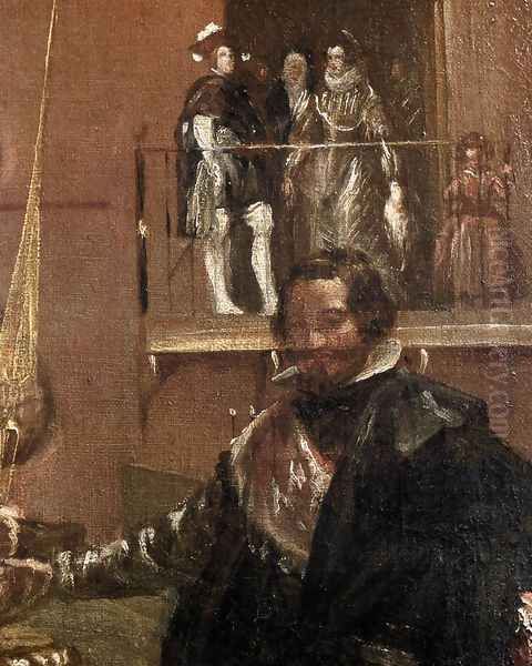 Prince Baltasar Carlos with the Count-Duke of Olivares at the Royal Mews (detail-1) c. 1636 Oil Painting by Diego Rodriguez de Silva y Velazquez