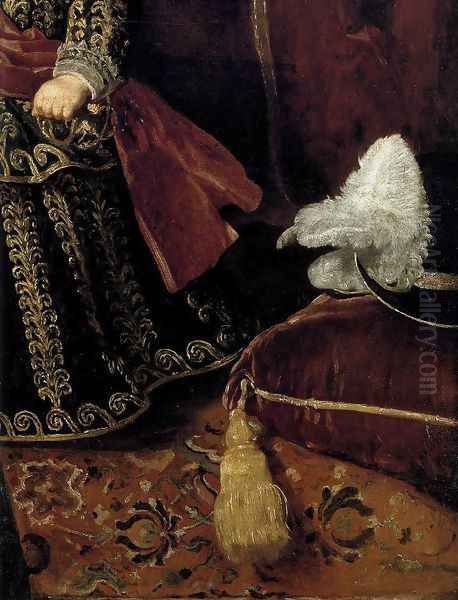 Prince Baltasar Carlos with a Dwarf (detail) 1631 Oil Painting by Diego Rodriguez de Silva y Velazquez