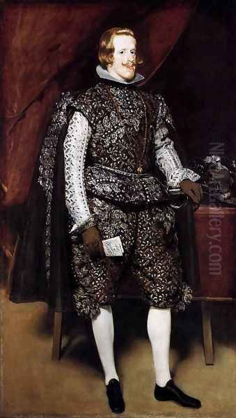 Philip IV in Brown and Silver 1631-32 Oil Painting by Diego Rodriguez de Silva y Velazquez