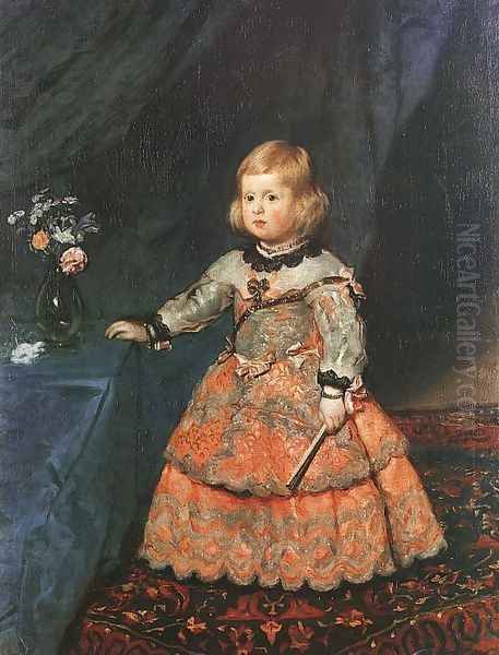 The Infanta Margarita 1653 Oil Painting by Diego Rodriguez de Silva y Velazquez