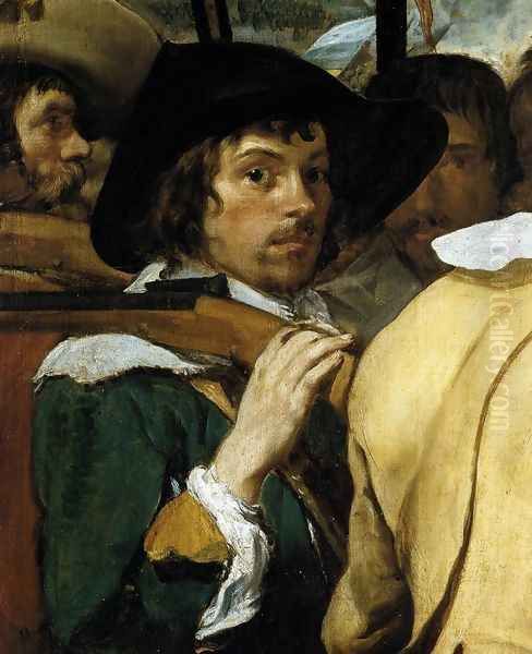 The Surrender of Breda (detail-2) 1634-35 Oil Painting by Diego Rodriguez de Silva y Velazquez