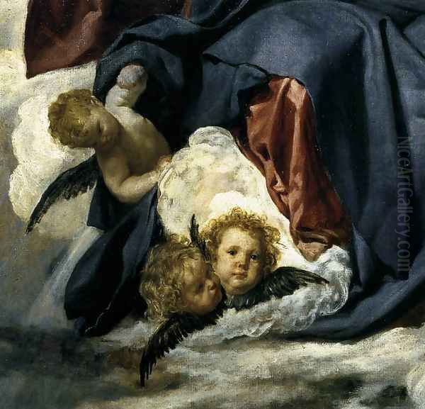 The Coronation of the Virgin (detail) 1645 Oil Painting by Diego Rodriguez de Silva y Velazquez