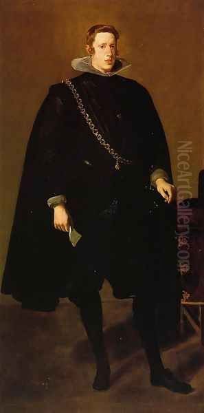 Philip IV, Standing 1 Oil Painting by Diego Rodriguez de Silva y Velazquez