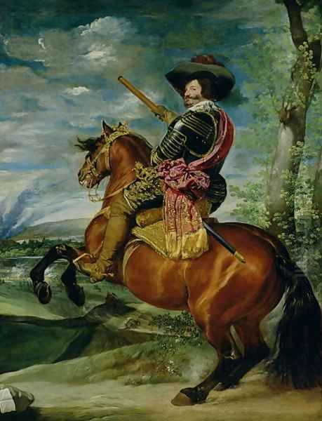 Equestrian Portrait of Don Gaspar de Guzman Oil Painting by Diego Rodriguez de Silva y Velazquez