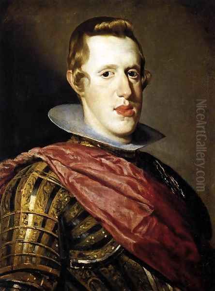 Philip IV in Armour Oil Painting by Diego Rodriguez de Silva y Velazquez