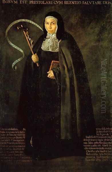 Mother Jeronima de la Fuente 1620 2 Oil Painting by Diego Rodriguez de Silva y Velazquez