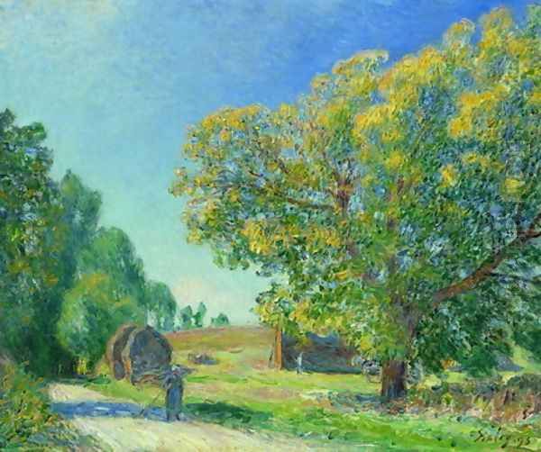 A Forest Clearing Oil Painting by Alfred Sisley