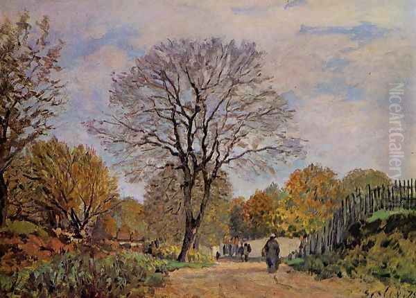 A Road in Seine-et-Marne, 1878 Oil Painting by Alfred Sisley