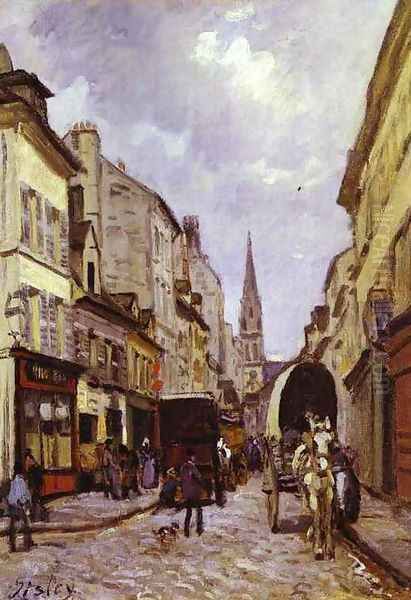 La Grande Rue Argenteuil Oil Painting by Alfred Sisley